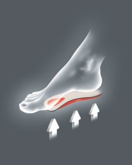 Pedag Relax 128 orthotic insole, leather, over pronation and flat feet support