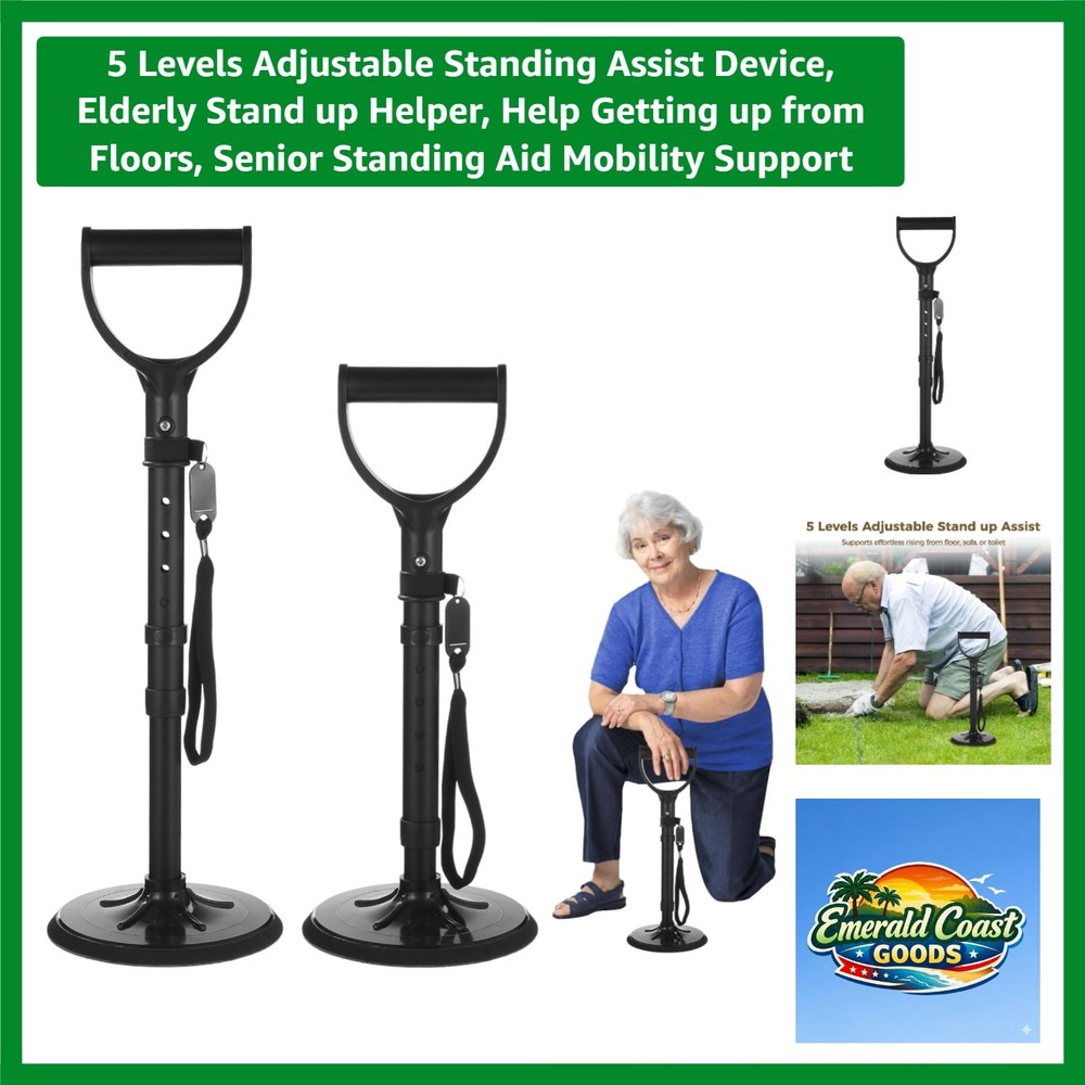 5 Levels Adjustable Standing Assist Device, Elderly Stand up Helper, Help Get…