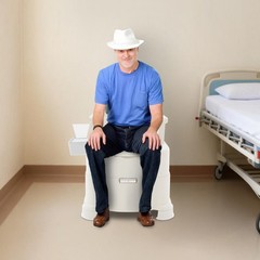 220lbs Capacity Portable Elderly Toilet, Bedside Commode, Disabled Commode Chair