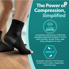 Ankle Compression Socks Foot Sleeve Plantar Fasciitis Support Neuropathy Pain