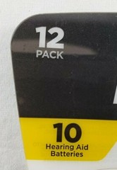 Hearing Aid Batteries Size 10 Zinc Air 12 Pack Rayovac Exp 9-2022 -003