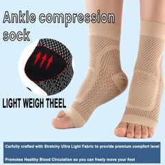 2 Pairs Compression Socks Plantar Fasciitis Arch Ankle Running Support Men Women