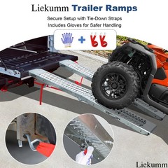 LIEKUMM 67 Heavy Duty Motorcycle Ramp, Folding Loading Ramp 480 lbs Capacity, St
