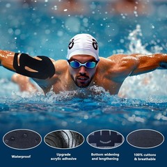 12PCS Precut Kinesiology Tape for Shoulder Pain Relief Waterproof Elastic Tape