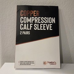 Doctors Select 2 Pairs Copper Calf Leg Compression Sleeve 3XL Pink Purple Unisex