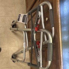 Drive Deluxe Two Button Folding Walker Adult 2 Wheels 5″ Foldable Silver/Gray