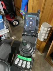 Power Wheelchair w/ Joystick Control, Electric/Battery, Black/Red. $65,000 New.