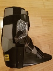 STEPLITE EASY STRIDER ANKLE WALKER BOOT LARGE LOW HEIGHT-ORIGINAL BOX-BLACK NIB