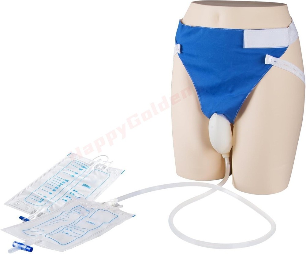 1PC Men Wearable Urinal Bag Silicone Urine Catheter Portable External Collector