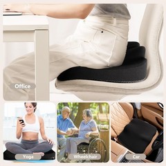 Super Large Gel Seat Cushion 19in – Thick Pressure Relief for Coccyx & Sciatica