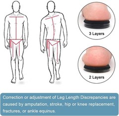 s Adjustable Orthopedic Heel Lift Inserts, Height Increase Insole for Leg Len…