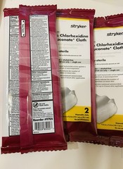 10 Stryker Sage 2% Chlorhexidine Gluconate Cloths #9705 – 10 pks of 2 each