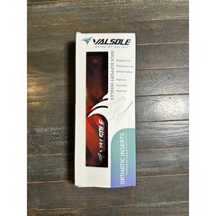 VALSOLE Orthotic Inserts Arch Support Insoles Plantar Fasciitis Relief Red Black