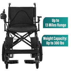 Electric Wheelchair, Foldable All Terrain Motorized Chair