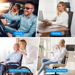 Posture-Correcting Lumbar Support Pillow for Cars & Office Chairs – Dark Grey