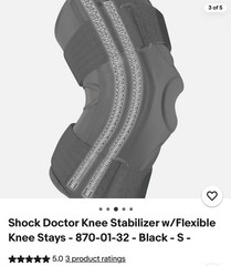 Shock Doctor 870 Knee stabilizer with flexible support stays size small