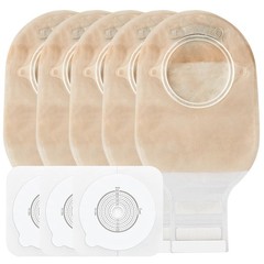 21PCS Ostomy Bags,Colostomy Supplies,Two Piece Drainable Ostomy Pouch for Ile