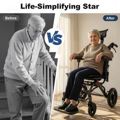 All-terrain Adjustment Backrest Wheelchairs Foldable Wheelchair For Senior 130kg