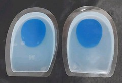 Comfortland~1 Pr Silicone Gel Heel Cups~Size M~Plantar Fasciitis~Heel Spurs~New