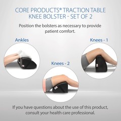 Core Products Traction Table Knee Legs Bolster Set Dual Height Comfort Support