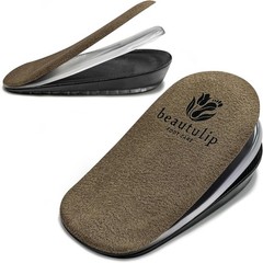Adjustable Gel Heel Lifts (1 Pair), 1″ Height Increase Insoles with High-Density