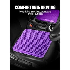 Gel Seat Cushion for Long Sitting, Ergonomic Cooling Pad, Non-Slip Cover