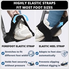 Adjustable Wheelchair Footrest Strap, Non-Slip Shoe Holder & Comfort Cushion Pad