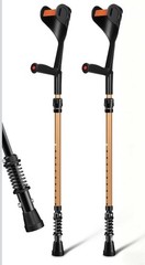 Forearm Crutches for Adults Gold 1 Pair 10 Level