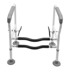 Toilet Frame Grab Bars Safety Rail Seat Handicap Assist Senior Arm Rest White US