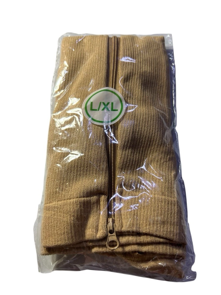 Zipper Compression Socks Open Toe Women 15-20 mmHg , XX-Large 1 Pair