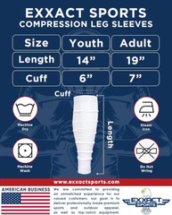 Exxact Sports Leg Sleeves for Men Football Calf Compression Sleeve, Calf Sleeves