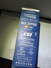 Copper Fit Rapid Relief Back Support 3-in-1 Adjustable Hot/Cold Therapy One Size