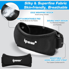 IPOW Patella Tendon Knee Strap 2 Pack Knee Pain Relief & Patella Stabilizer Knee