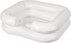 DMI Portable Inflatable Shampoo Bowl for Bedside and in 24x20x8 Inch, White