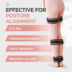SNPE Leg Belts (M) Posture Corrector for Bowed Legs Medium (Pack of 1), Black