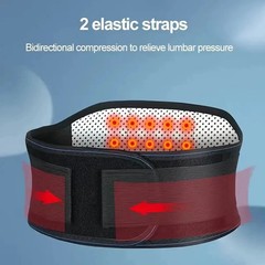 Magnetic Heated Lumbar Support Belt Back Brace Pain Relief Adjustable M-4XL