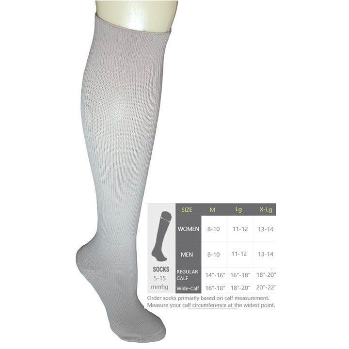 4 Pair Pack Large 10-12 Regular Calf Beige Light Compression Knee High Dress Soc