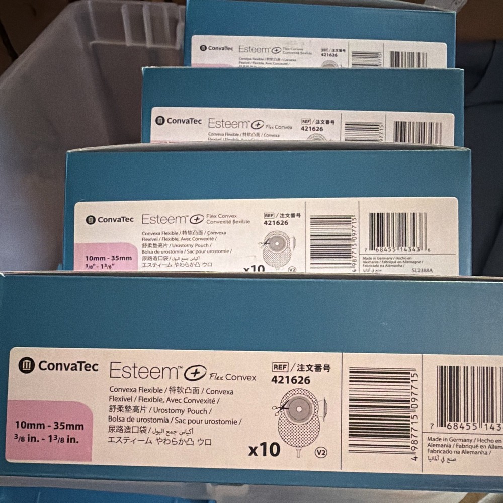 ConvaTec Esteem Flex Convex Urostomy Ostomy Pouch 10-35mm 421626 (10) Exp 2029