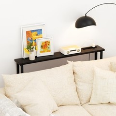 GRLEAF 39″ Narrow Console Sofa Table with Built-in Power Strip (2 AC Outlets & 2