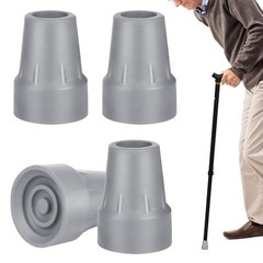 4 Pack 7/8 Inch Heavy Duty Rubber Crutch Tips Replacement for Walking Canes