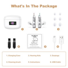 Rechargeable Digital Hearing Aid Invisible BTE Sound Amplifier for Hearing Loss