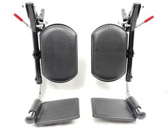 Elevating Wheelchair Leg Rests with Padded Calf Pads & Composite Footplates – Un
