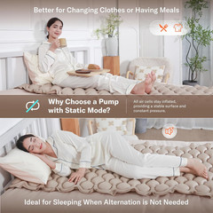 Alcedo Alternating Air Pressure Mattress Pad with Static Mode for Bed Sore and U