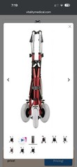 NOVA 3-Wheel Rollator Walker, Sky Blue, Seat, Basket, Handbrakes Adult/Senior