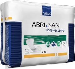 Hypoallergenic Abri-San Incontinence Pads, Light Absorbency, 28 Count