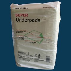 NEW! McKesson Super Disposable Underpads Fluff / Polymer 23X36″ UPMD2336 10 pads
