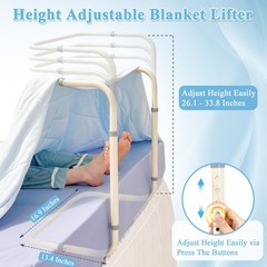 Blanket Lifter Foot Cradle Lift Bar for Feet Adjustable Standard, White