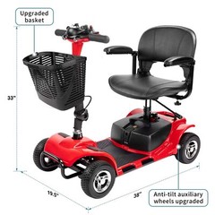 4 Wheels Mobility Power Scooter Electric Folding for Seniors Travel Wheelchairs