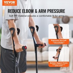 Lightweight Forearm Crutches – Non-Slip and Height Adjustable for Safety