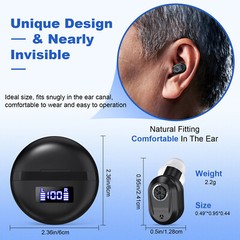 New Digital Hearing Aids Invisible Noise Cancelling Earbuds Sound Amplifier -ITE